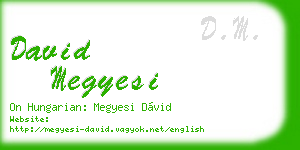 david megyesi business card